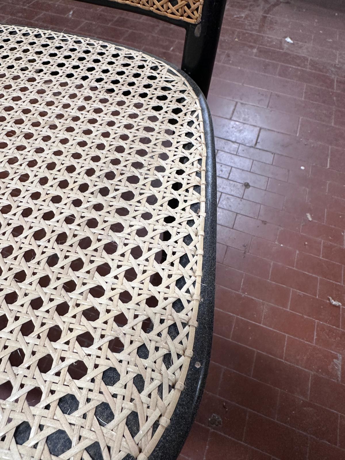 Dettaglio dell'intreccio esagonale della paglia Vienna