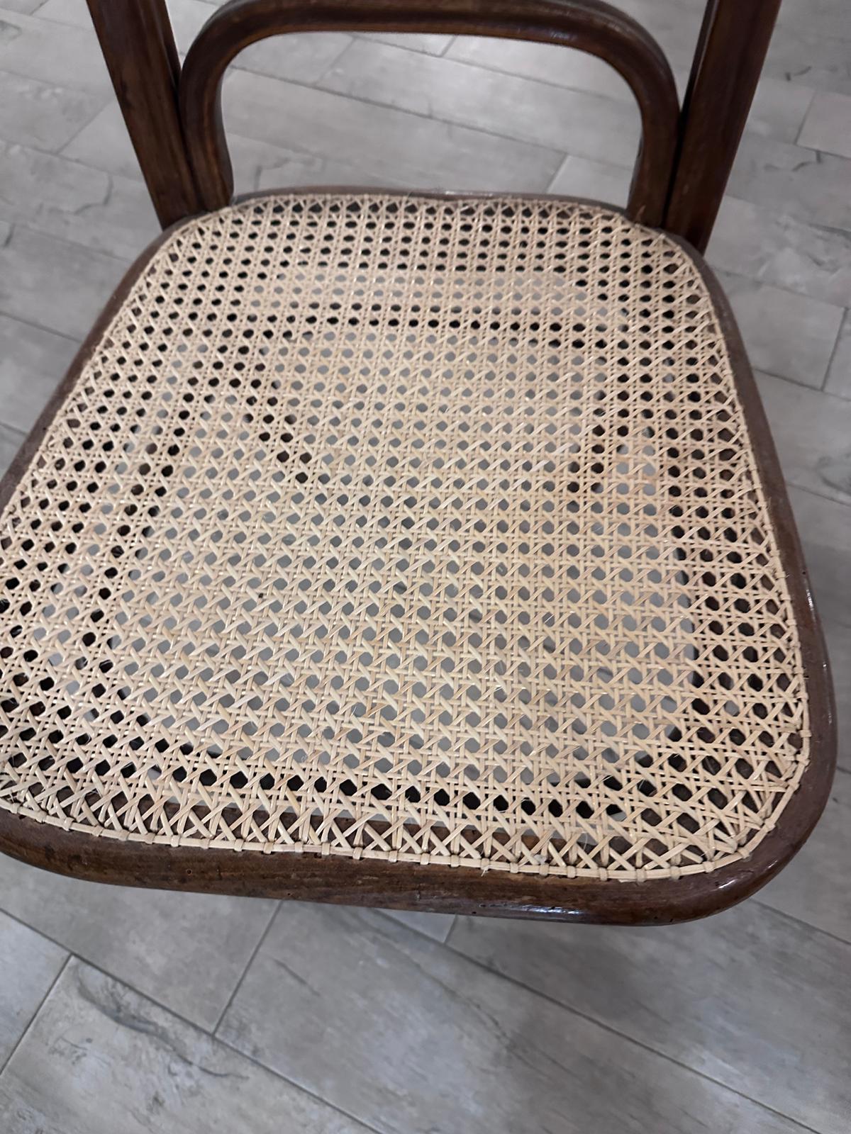 Seduta paglia Vienna vista dall'alto su sedia Thonet